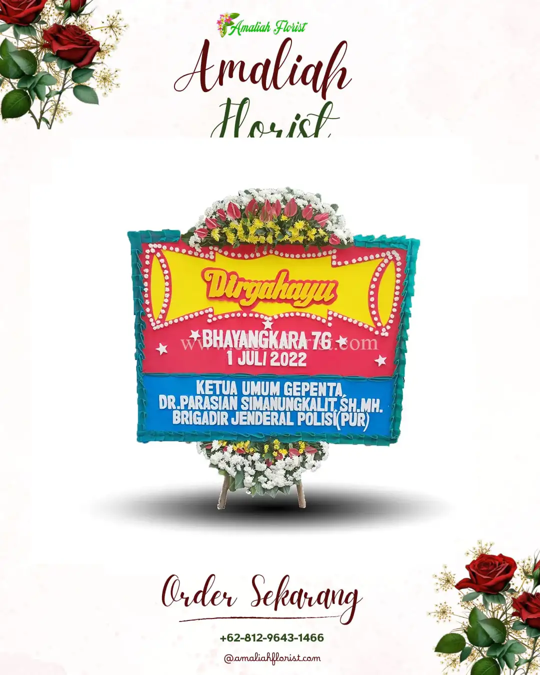 Papan Bunga HUT Ulang Tahun Pisangcandi